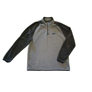 Old Navy Men's XL Long Sleeve Fleece Shirt Zip Collar Gray Pullover Comfy Warm
